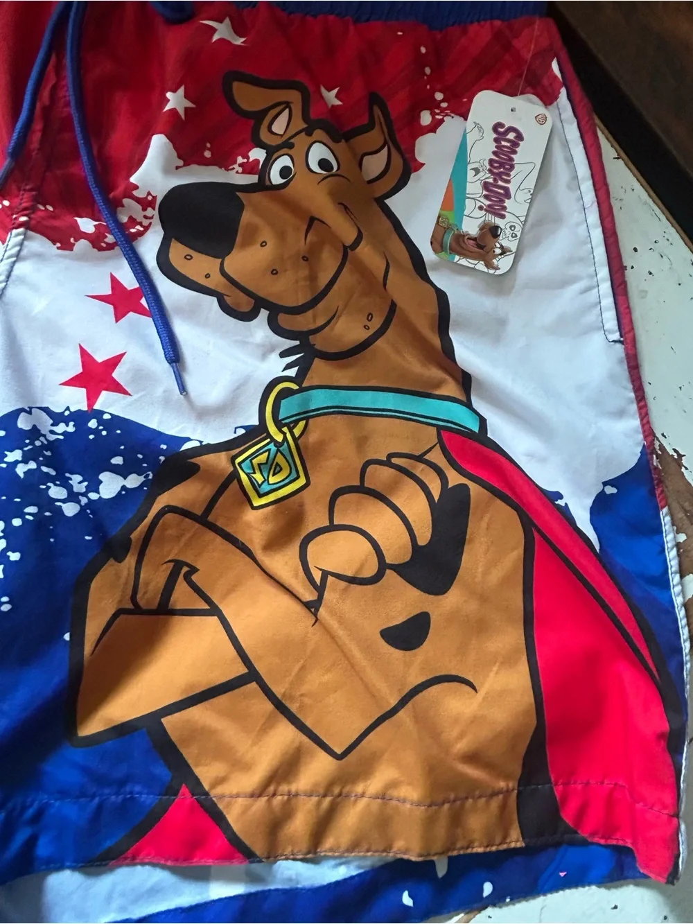 Scooby-Doo Swim Trunks Adult Mens Beach Shorts w Mesh Lining, Size 2XL, 2 Pocket